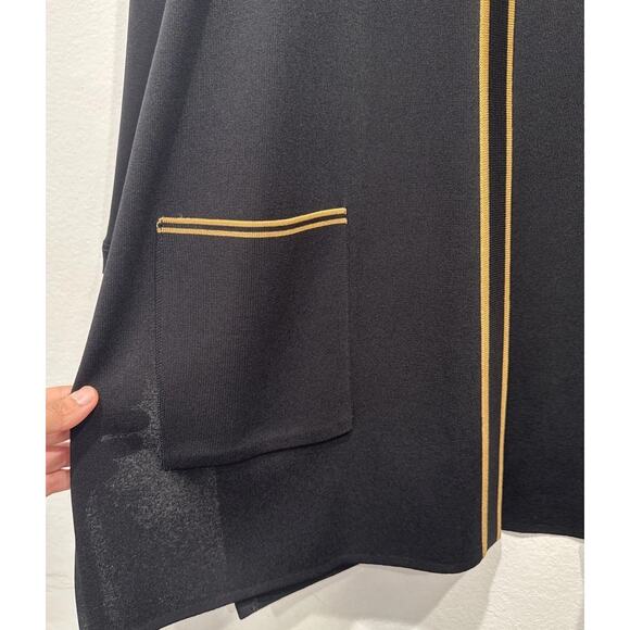 Exclusively Misook Open Front Black Brown Cardigan Women's Plus Size 2X Classic - Picture 4 of 8